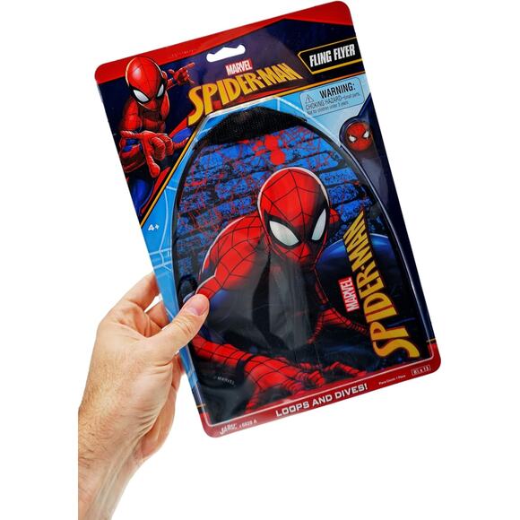 12-Pack Marvel Spiderman Fling Flyer Finger Kite Launcher Outdoor Kids Toy 4-8 - Picture 2 of 7